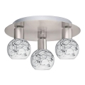Eglo - Plafon LED MY CHOICE 3xE14/4W/230V cromo mate/branco/preto