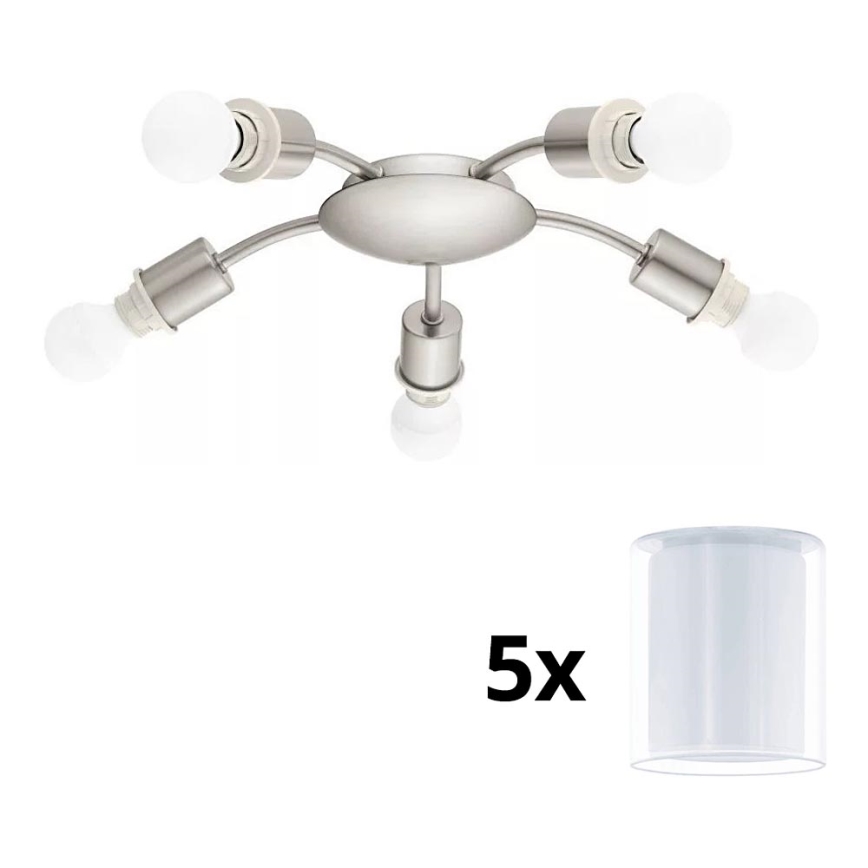 Eglo - Plafon LED MY CHOICE 5xE14/4W/230V cromo mate/branco