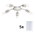 Eglo - Plafon LED MY CHOICE 5xE14/4W/230V cromo mate/branco