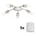 Eglo - Plafon LED MY CHOICE 5xE14/4W/230V cromo mate/branco