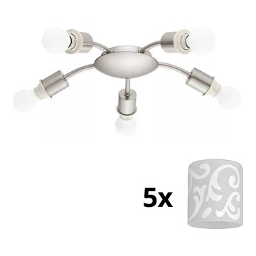Eglo - Plafon LED MY CHOICE 5xE14/4W/230V cromo mate/branco