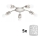 Eglo - Plafon LED MY CHOICE 5xE14/4W/230V cromo mate/branco
