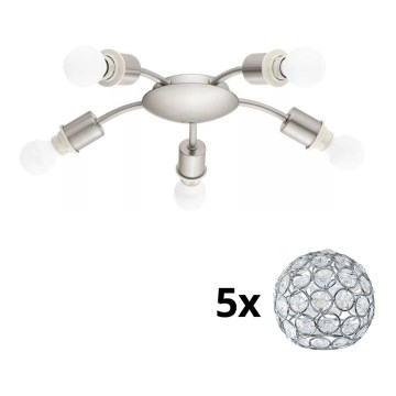Eglo - Plafon LED MY CHOICE 5xE14/4W/230V cromo mate