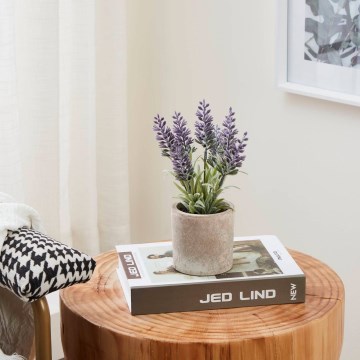 Eglo - Planta artificial num vaso 22x8 cm lavanda