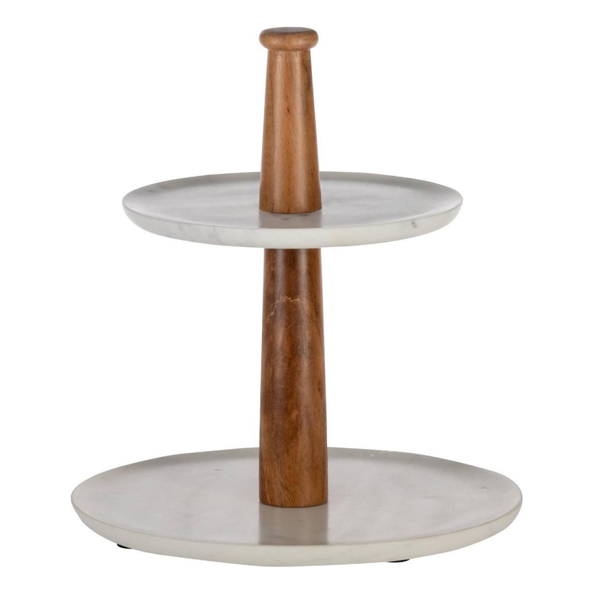 Eglo - Suporte para servir 28x25,5 cm cinzento/castanho