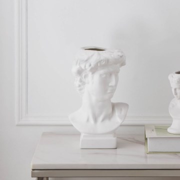 Eglo - Vaso cerâmico 26x16 cm branco