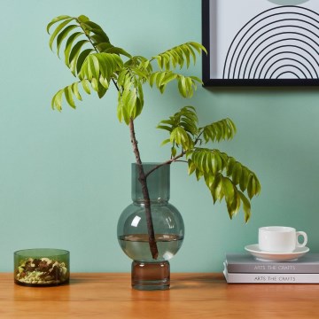 Eglo - Vaso de vidro 28x15,5 cm preto