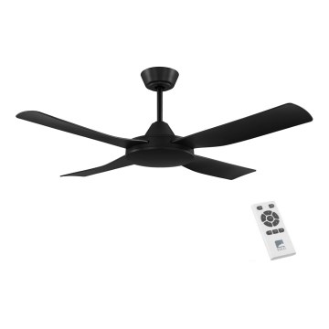 Eglo - Ventoinha de teto 52W/230V preto + controlo remoto