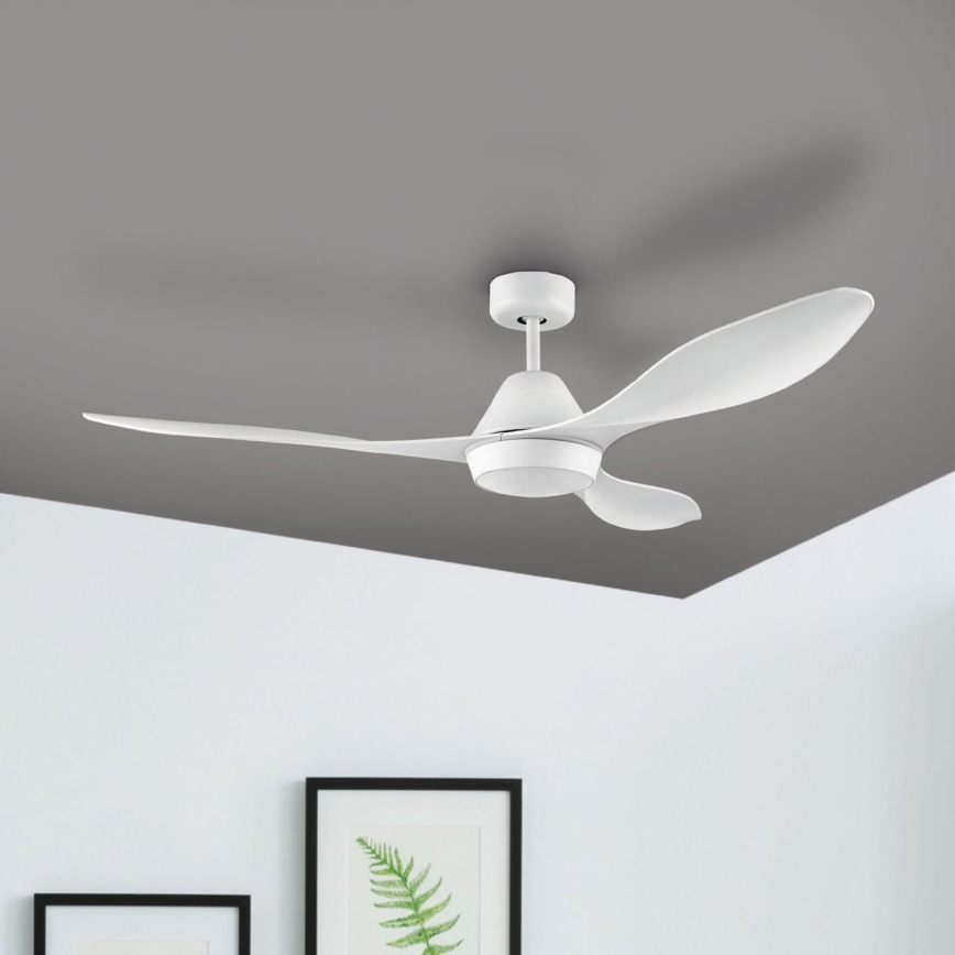 Eglo - Ventoinha de teto LED/18W/230V + comando
