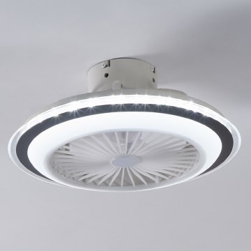 Eglo - Ventoinha de teto LED com regulação LED/25,5W/230V branco/cinzento 2700-6500K + comando