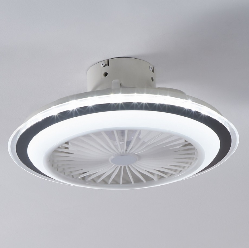 Eglo - Ventoinha de teto LED com regulação LED/25,5W/230V branco/cinzento 2700-6500K + comando
