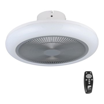 Eglo - Ventoinha de teto LED com regulação LED/25,5W/230V cinzento + comando