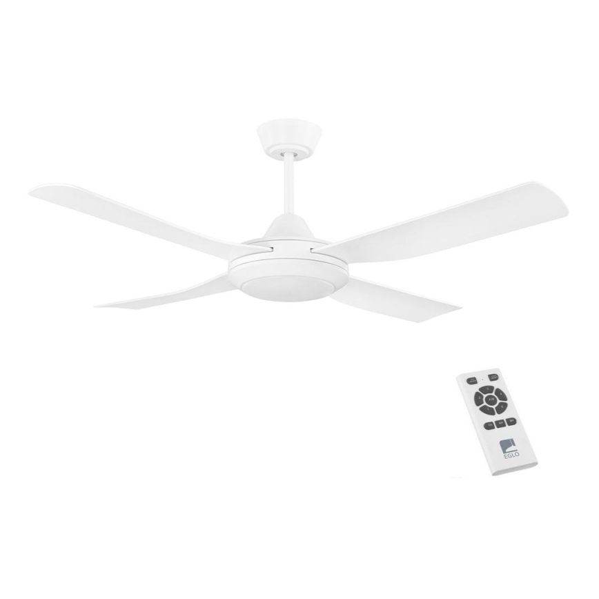 Eglo - Ventoinha de teto LED LED/20W/230V branco + controlo remoto