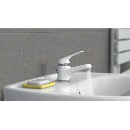 Eisl NI075SCR - Torneira para lavatório SPEED, acabamento branco e cromo brilhante