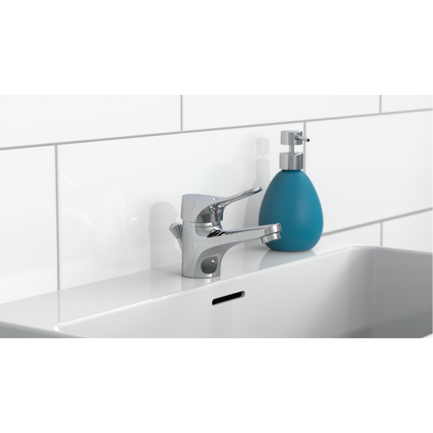 Eisl NI075VECR - Misturadora para lavatório + válvula de escoamento com transbordo VERONA cromo brilhante