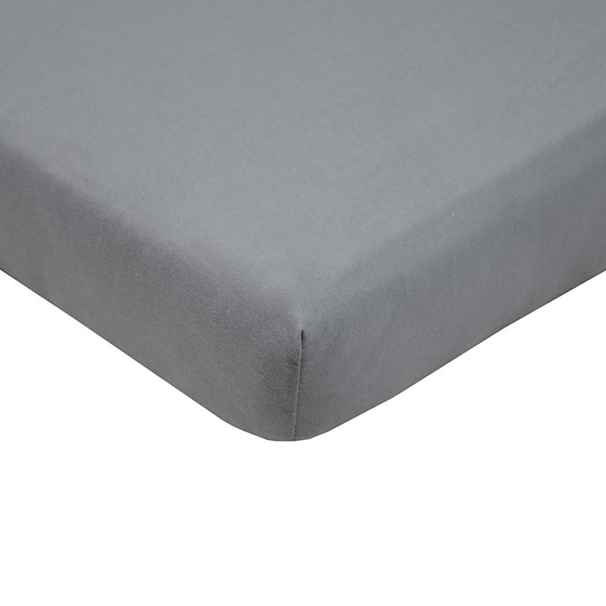 EKO - Lençol impermeável com faixa elástica JERSEY 120x60 cm cinzento