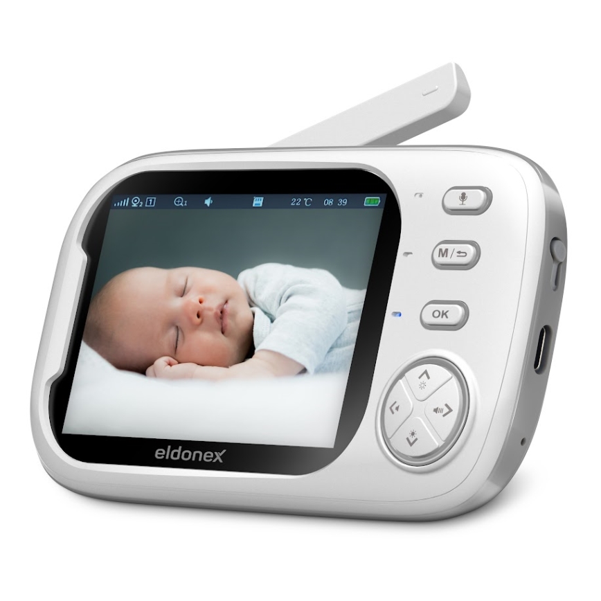 ELDONEX EBM-1010-WH - Monitor para bebé 5V/2000 mAh