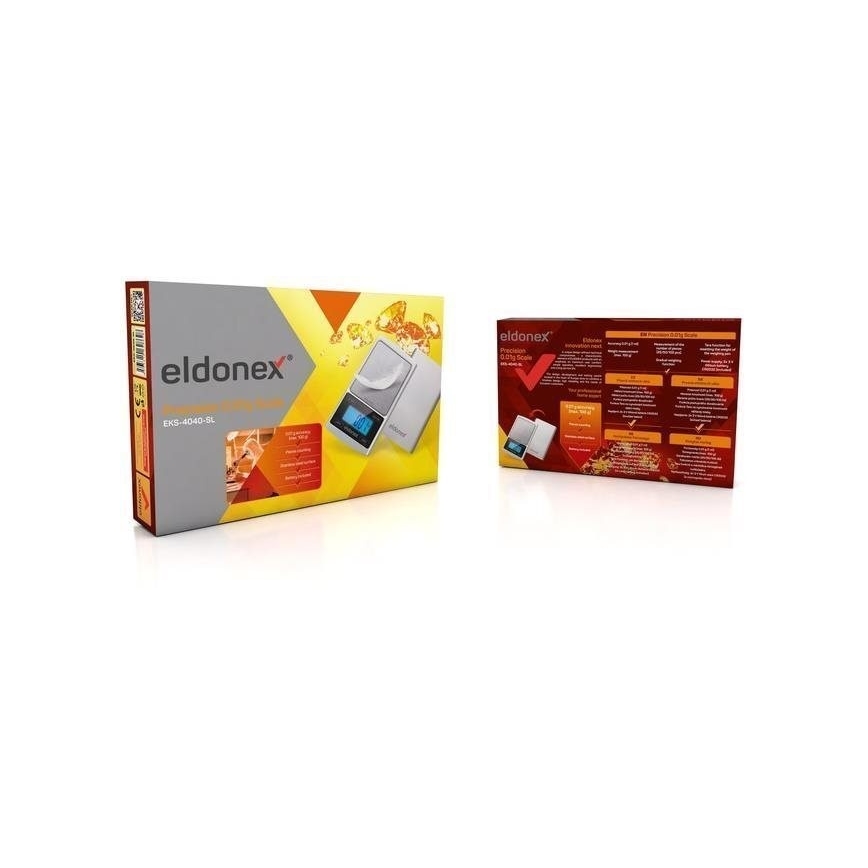ELDONEX EKS-4040-SL - Balança de alta precisão 2xCR2032 prateado