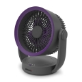ELDONEX ESF-1010-GY - Ventoinha de mesa recarregável 9W/5V 4000 mAh cinzento