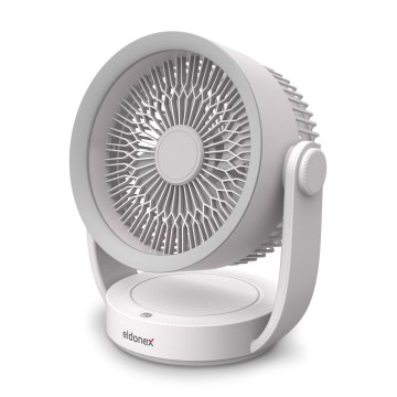ELDONEX ESF-1010-WH - Ventoinha de mesa recarregável 9W/5V 4000 mAh branco