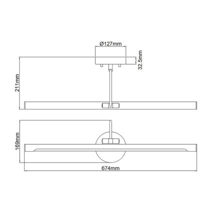 Elstead ALTON-PL-L-BLK - Iluminação de quadro LED ALTON LED/10W/230V preta