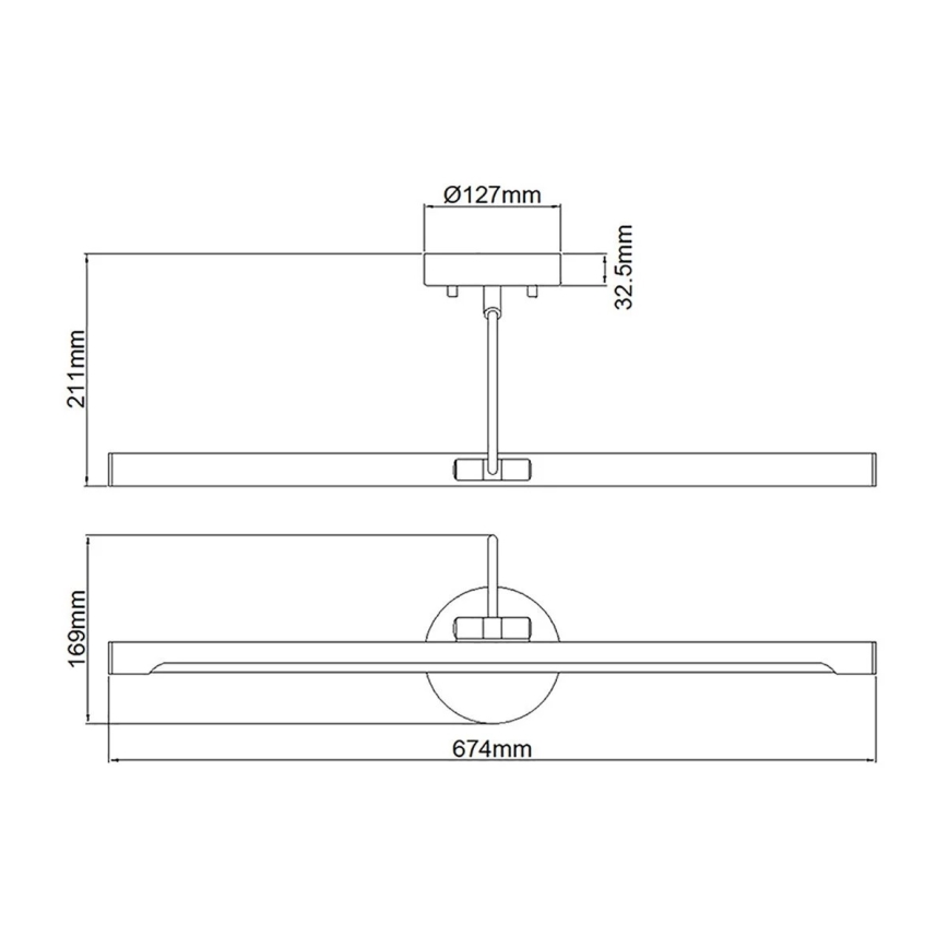 Elstead ALTON-PL-L-BLK - Iluminação de quadro LED ALTON LED/10W/230V preta