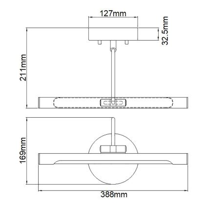 Elstead ALTON-PL-S-BB - Iluminação de quadro LED ALTON LED/6W/230V dourada