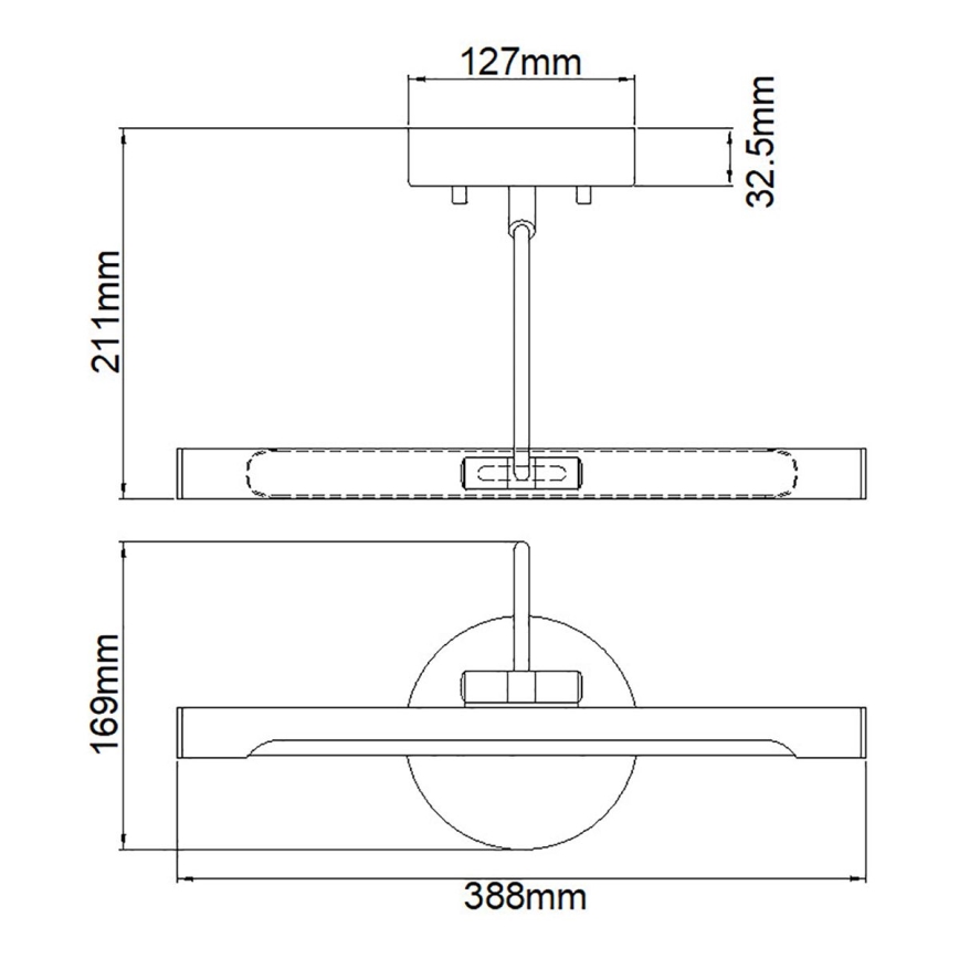 Elstead ALTON-PL-S-BLK - Iluminação de quadro LED ALTON LED/6W/230V preta