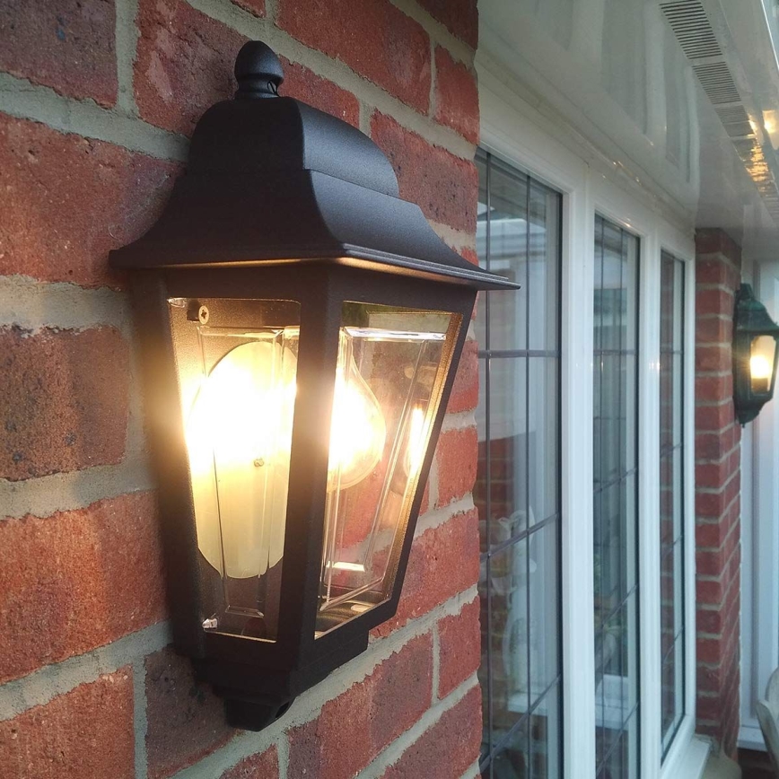 Elstead - Aplique de parede exterior DECO LANE 1xE27/60W/230V IP44 preto