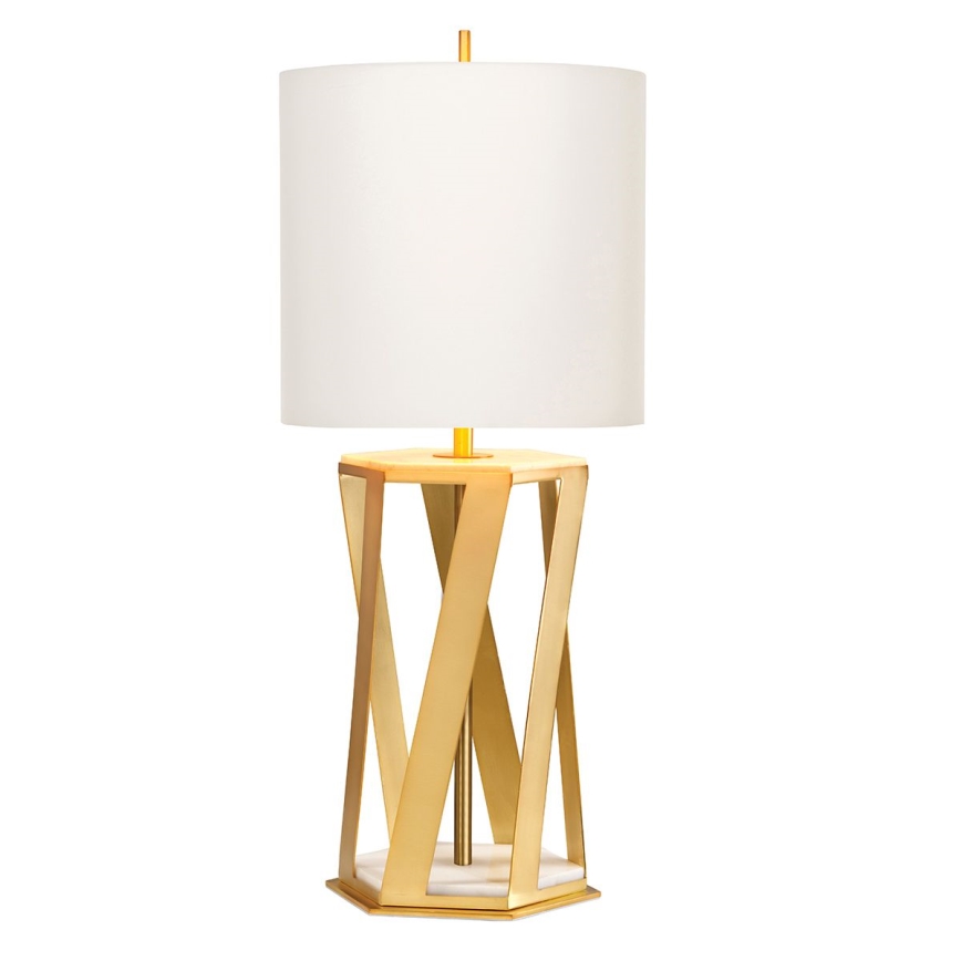 Elstead - Candeeiro de mesa APOLLO 1xE27/60W/230V dourado/branco
