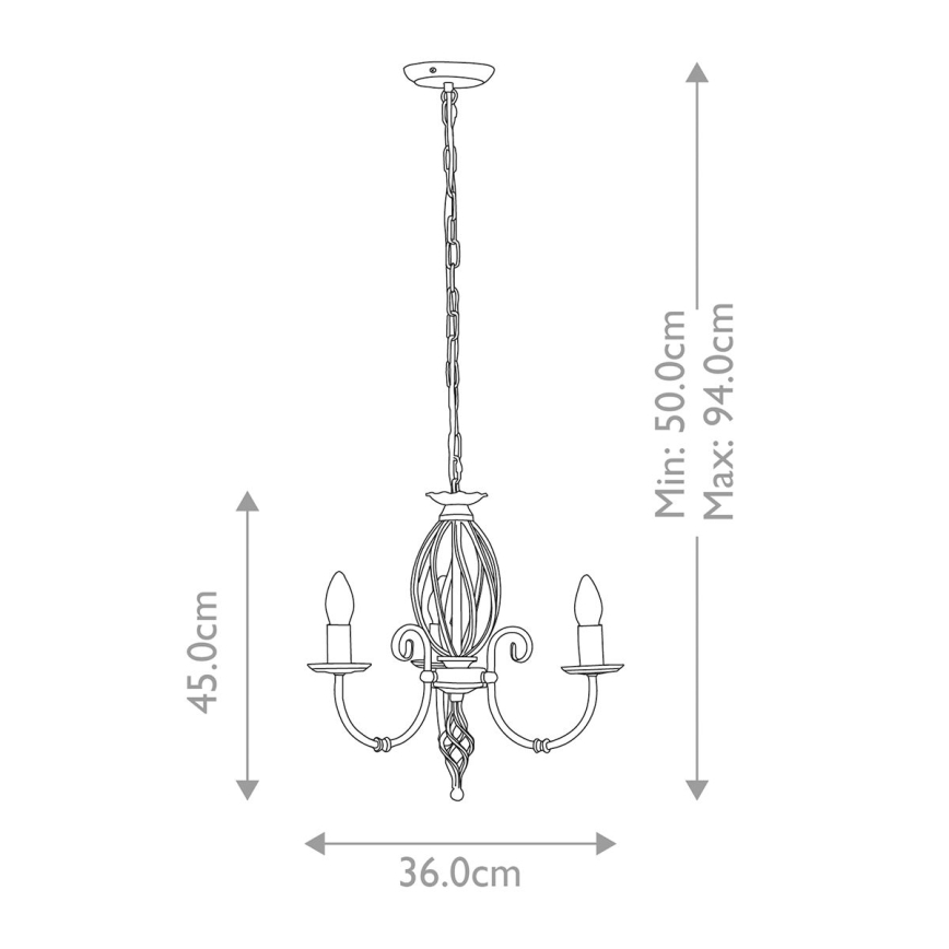 Elstead - Candeeiro suspenso ARTISAN 3xE14/60W/230V