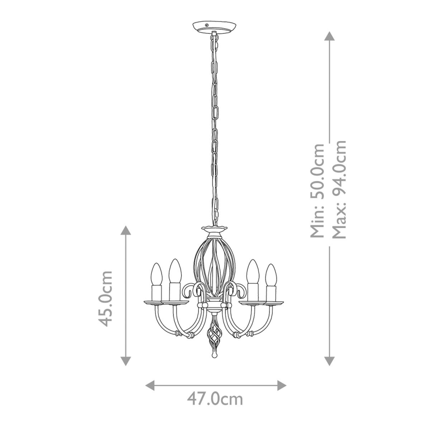 Elstead - Candeeiro suspenso ARTISAN 5xE14/60W/230V