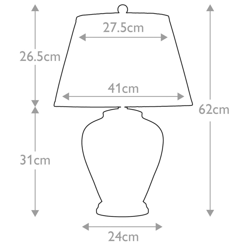 Elstead - Candeeiro de mesa ARUM LILY 1xE27/60W/230V