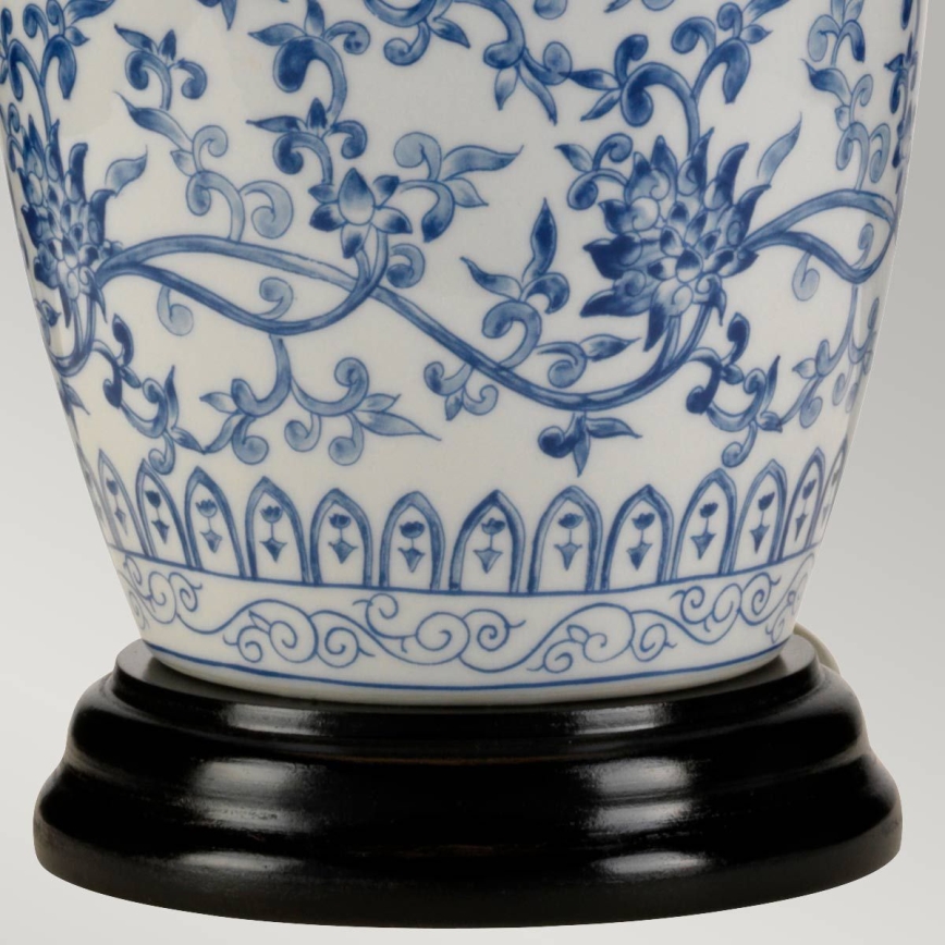 Elstead - Candeeiro de mesa AZUL GINGER JAR 1xE27/60W/230V