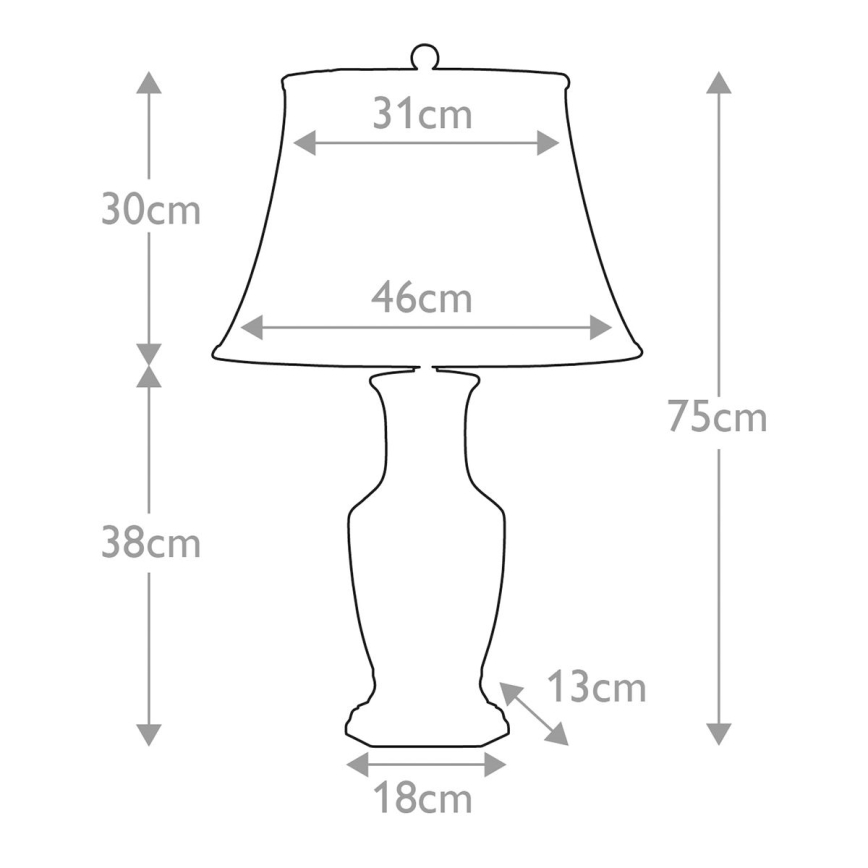 Elstead - Candeeiro de mesa AZUL HEX 1xE27/60W/230V