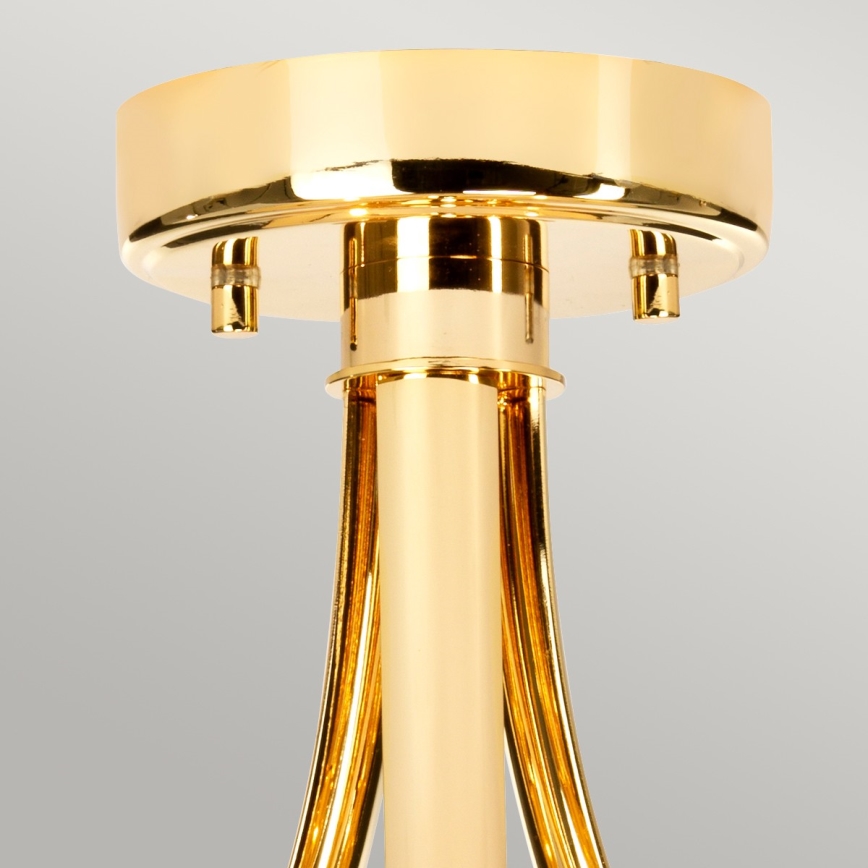 Elstead - Candelabro suspenso para casa de banho LED FALMOUTH 1xG9/3W/230V IP44 bege/dourada