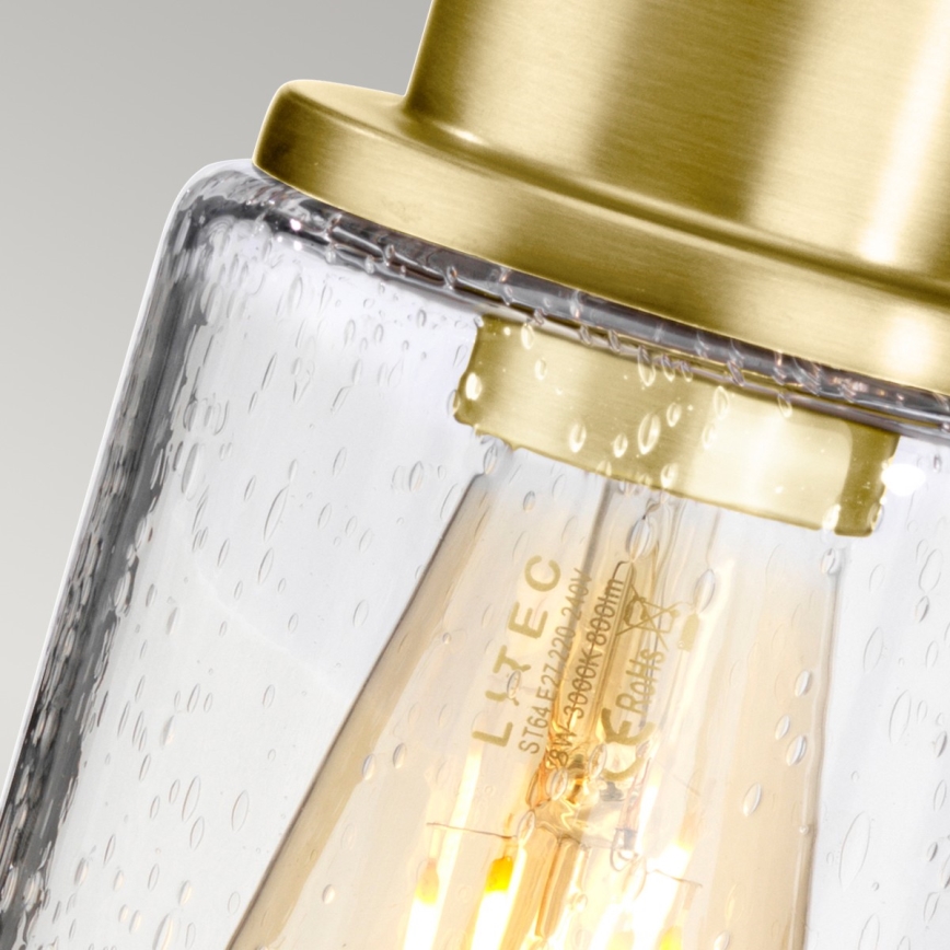 Elstead BATH-MORVAH1-BB - Iluminação de parede de casa de banho MORVAH 1xE27/60W/230V IP44 dourada