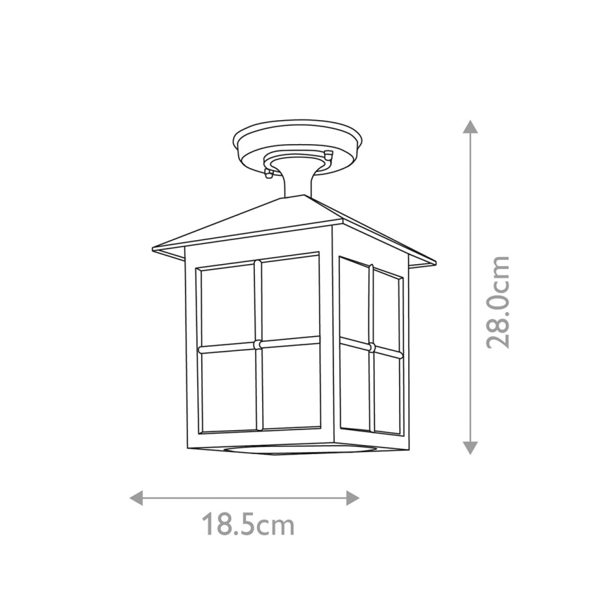Elstead BL18A-BLACK - Candelabro fixo exterior WINCHESTER 1xE27/100W/230V IP43
