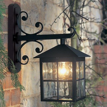 Elstead BL19-BLACK - Iluminação de parede exterior WINCHESTER 1xE27/100W/230V IP43