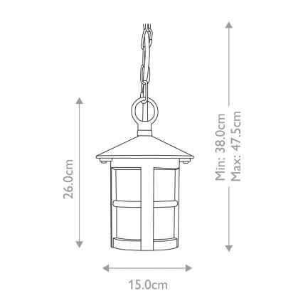Elstead BL21B-BLACK - Candelabro exterior HEREFORD 1xE27/100W/230V IP43