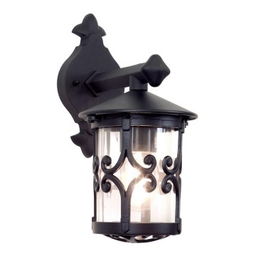 Elstead BL8-BLACK - Iluminação de parede exterior HEREFORD 1xE27/100W/230V IP23
