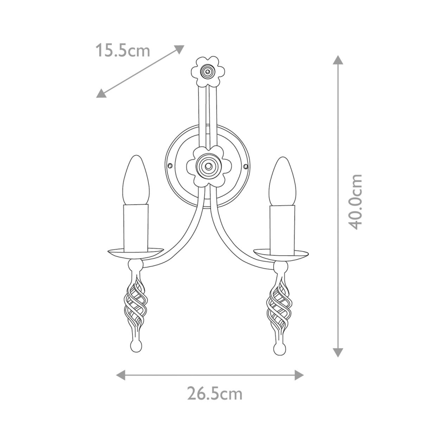 Elstead - Iluminação de parede BELFRY 2xE14/60W/230V