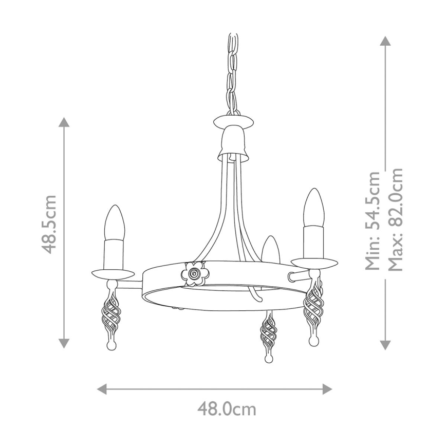 Elstead - Candeeiro suspenso BELFRY 3xE14/60W/230V