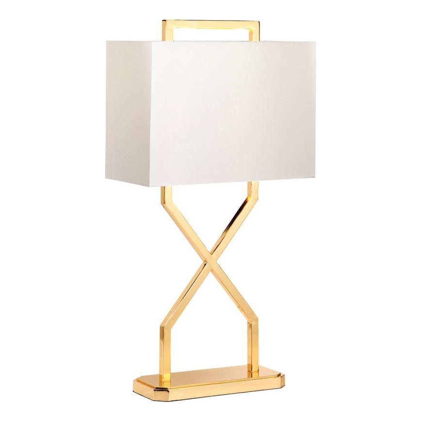 Elstead - Candeeiro de mesa CROSS 1xE27/60W/230V dourado/branco