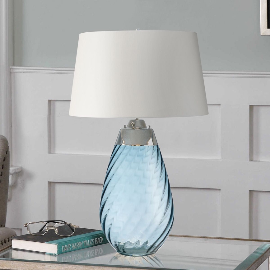 Elstead - Candeeiro de mesa LED LENA 1xE27/40W/230V + 1xGU10/7W 74 cm azul/branco