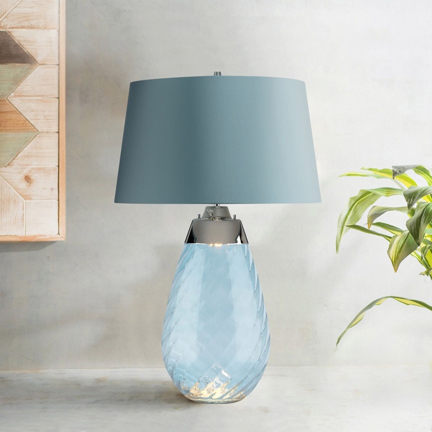 Elstead - Candeeiro de mesa LED LENA 1xE27/40W/230V + 1xGU10/7W 74 cm azul