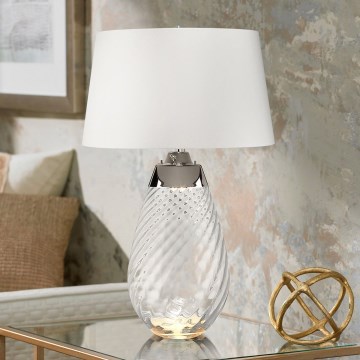 Elstead - Candeeiro de mesa LED LENA 1xE27/40W/230V + 1xGU10/7W 74 cm branco
