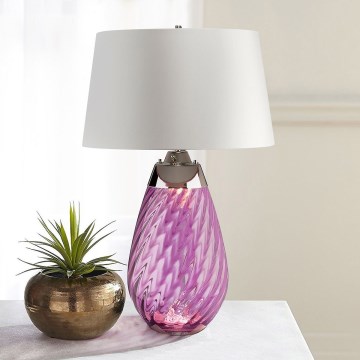 Elstead - Candeeiro de mesa LED LENA 1xE27/40W/230V + 1xGU10/7W 74 cm rosa/branco