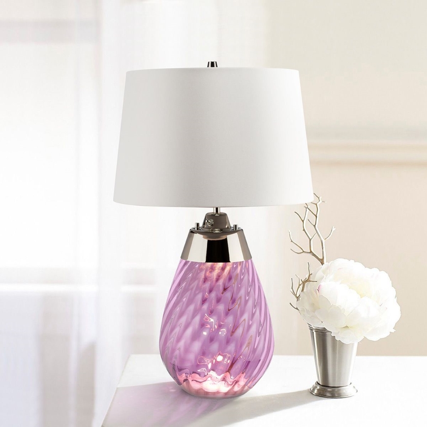 Elstead - Candeeiro de mesa LED LENA 1xE27/40W/230V + 1xGU10/7W 74 cm rosa
