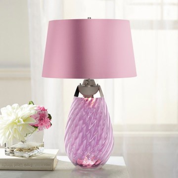 Elstead - Candeeiro de mesa LED LENA 1xE27/40W/230V + 1xGU10/7W 74 cm rosa